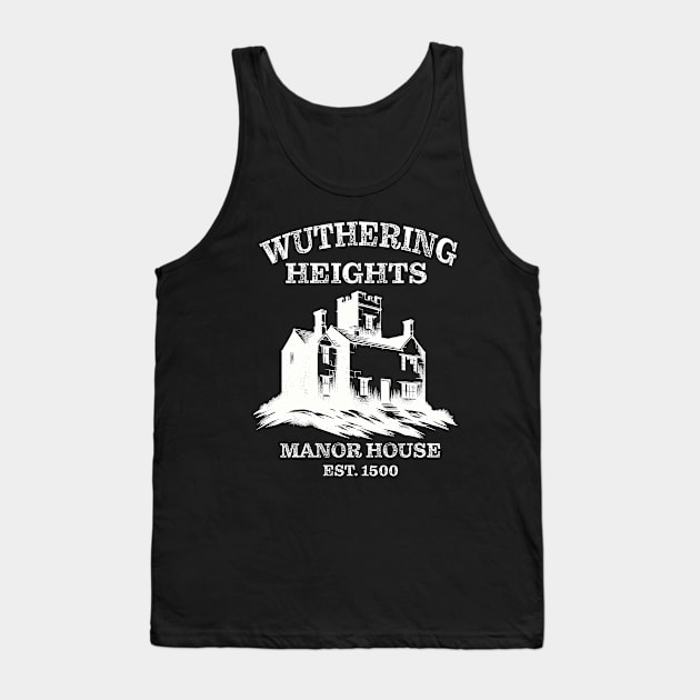 Emily Bronte Wuthering Heights House Literature Books Tank Top by Delta V Art